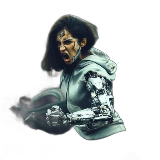 robot, sword, face, weapon transparent PNG cut-out
