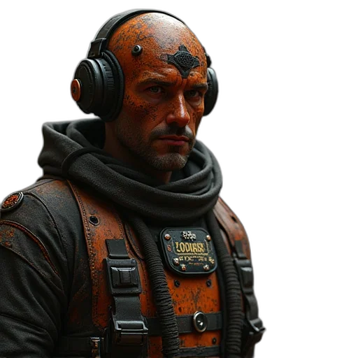 mask, jacket, face, staff transparent PNG cut-out