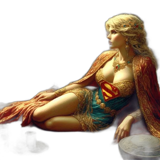 dress, dragon, jewelry, fantasy art transparent PNG cut-out