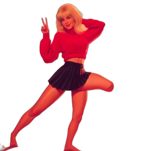vaporwave, concept art, pixel art, red transparent PNG cut-out