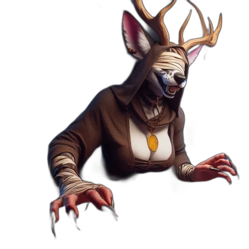 creature, animal, staff, mask transparent PNG cut-out