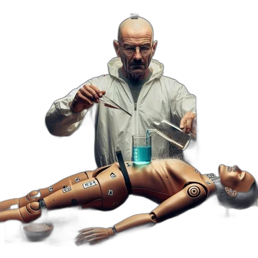 staff, concept art, cyberpunk, photorealistic transparent PNG cut-out