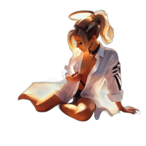 dress, staff, jacket, concept art transparent PNG cut-out