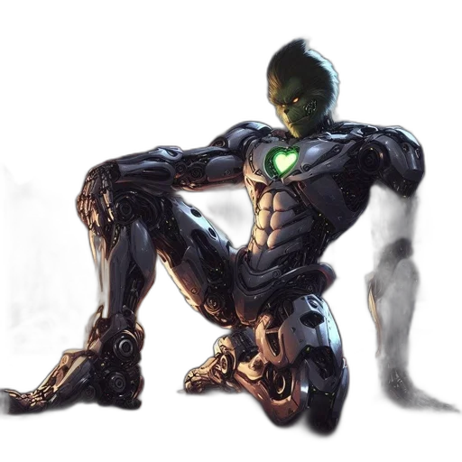 robot, creature, mask, weapon transparent PNG cut-out