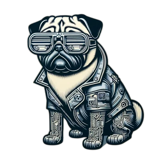 jacket, animal, cartoon, cyberpunk transparent PNG cut-out