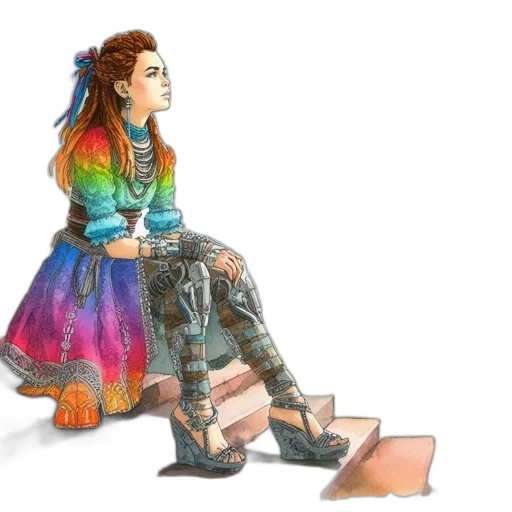 dress, jacket, watercolor, concept art transparent PNG cut-out