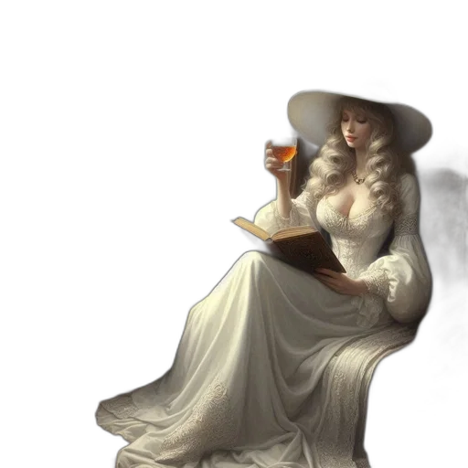 hat, dress, crown, staff transparent PNG cut-out