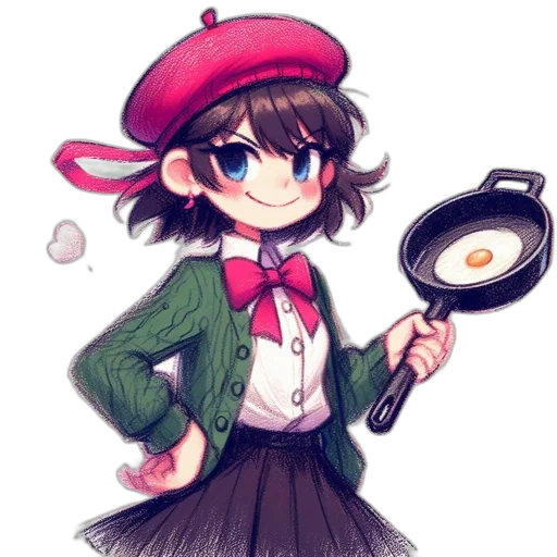 hat, staff, food, watercolor transparent PNG cut-out