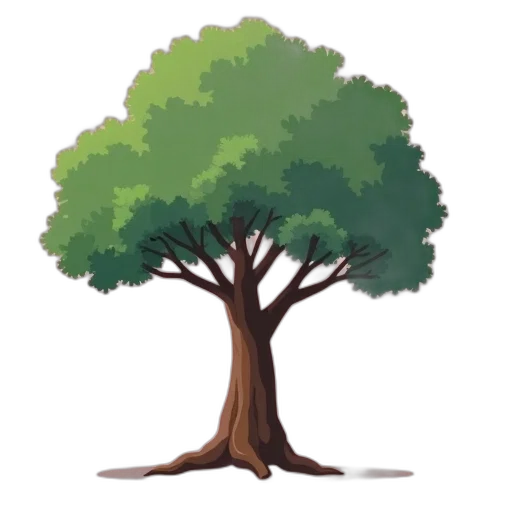 tree, crown, pixel art, concept art transparent PNG cut-out
