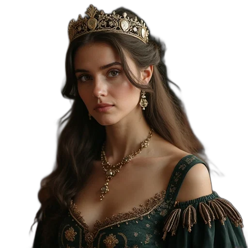 crown, jewelry, dress, face transparent PNG cut-out