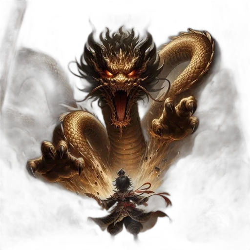 dragon, concept art, fantasy art, pixel art transparent PNG cut-out