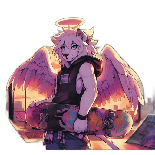 dragon, weapon, staff, jacket transparent PNG cut-out