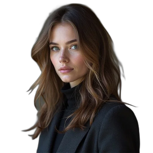 jacket, face, hair, staff transparent PNG cut-out