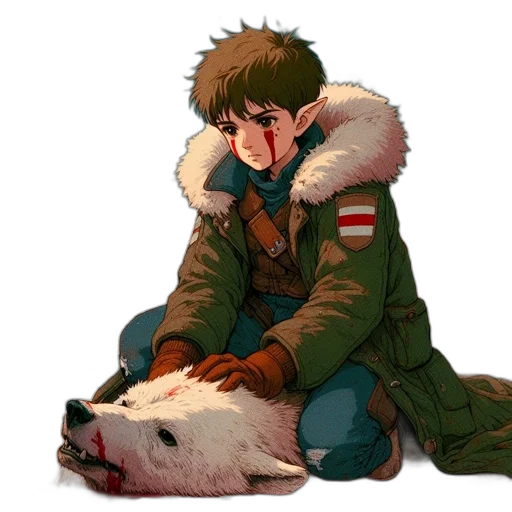 jacket, animal, creature, weapon transparent PNG cut-out