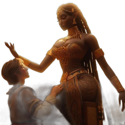 3d render, concept art, fantasy art, sunset transparent PNG cut-out
