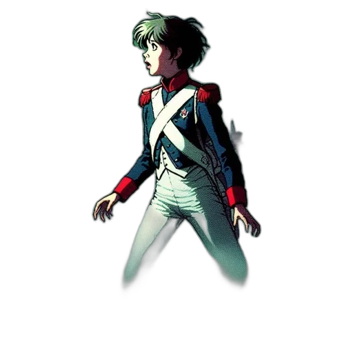 jacket, staff, weapon, creature transparent PNG cut-out