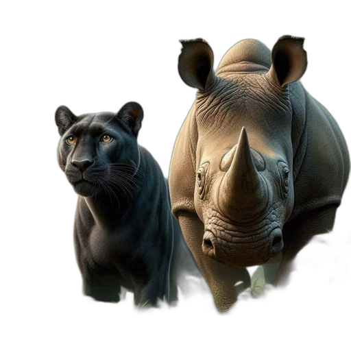 animal, concept art, photorealistic, 3d render transparent PNG cut-out