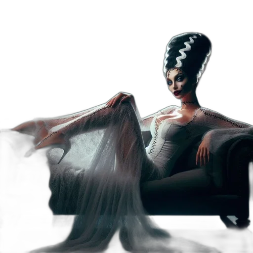 crown, dress, hair, mask transparent PNG cut-out