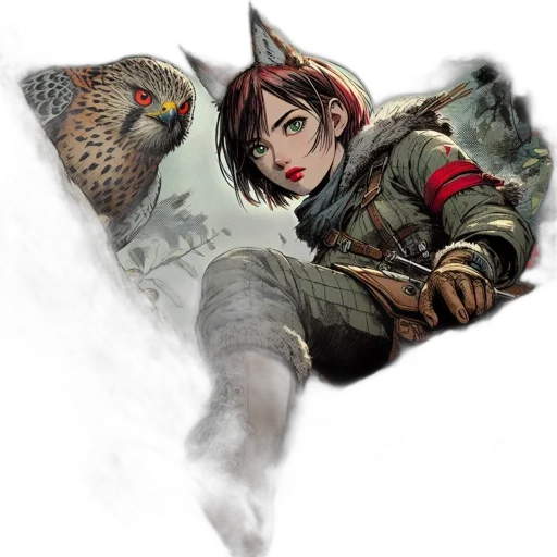 dragon, weapon, staff, jacket transparent PNG cut-out