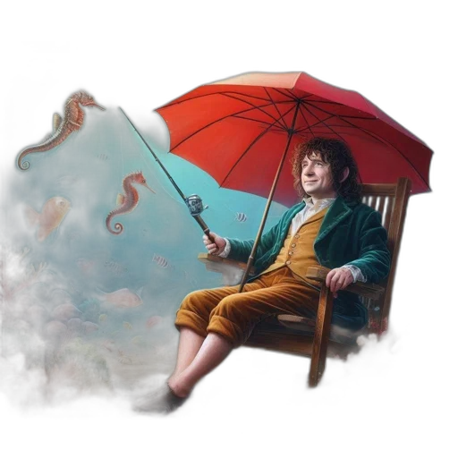 umbrella, jacket, concept art, fantasy art transparent PNG cut-out