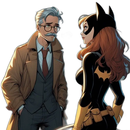 comic book art, concept art, cartoon, golden transparent PNG cut-out