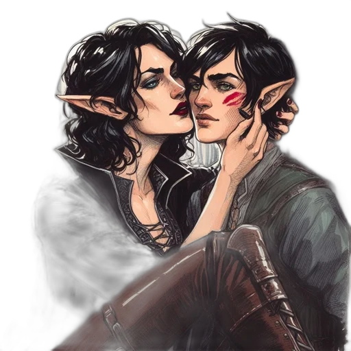 fantasy art, concept art, comic book art, watercolor transparent PNG cut-out