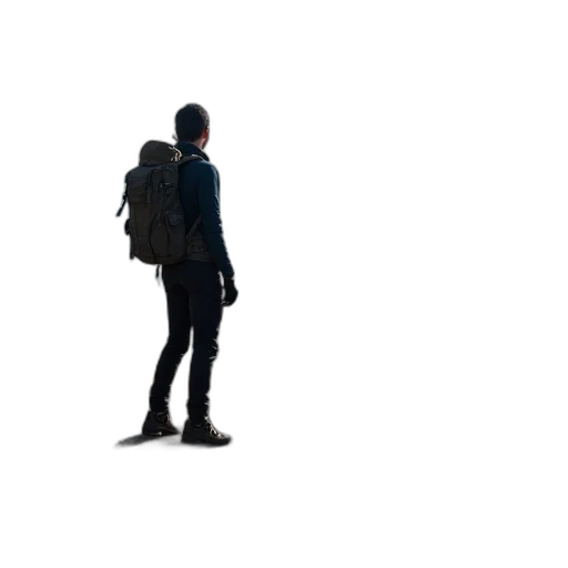jacket, staff, robot, umbrella transparent PNG cut-out