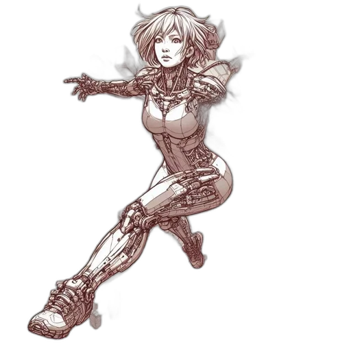 weapon, robot, dress, concept art transparent PNG cut-out
