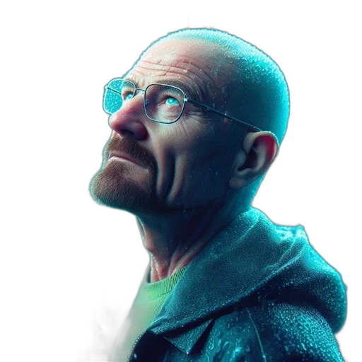 face, jacket, robot, 3d render transparent PNG cut-out
