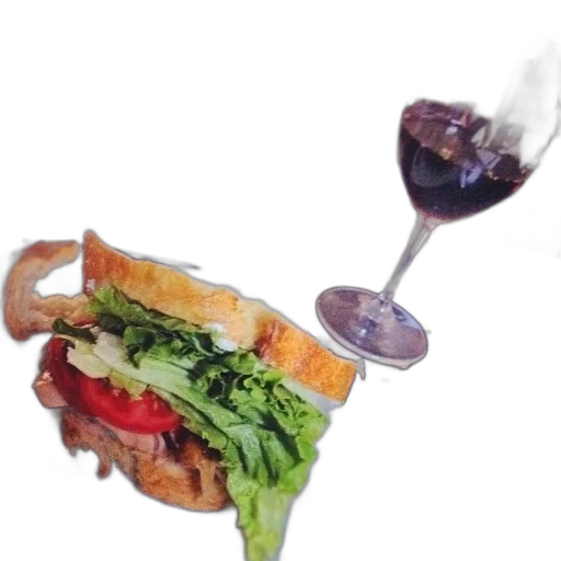 food, photorealistic, 3d render, sandwich transparent PNG cut-out