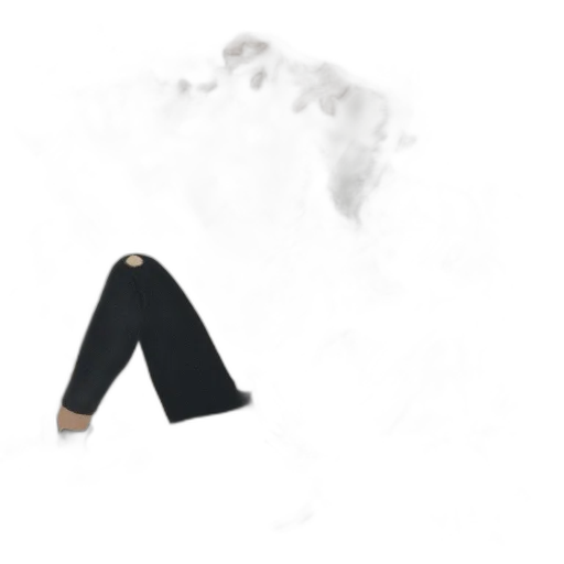 shoes, umbrella, jacket, hair transparent PNG cut-out
