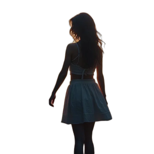 dress, jacket, robot, hair transparent PNG cut-out