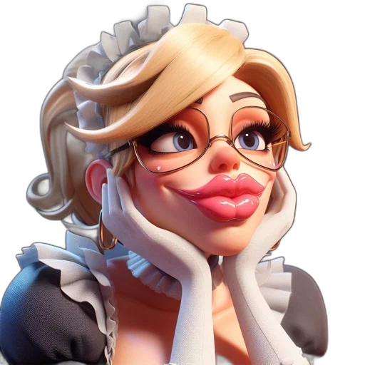 face, mask, 3d render, cartoon transparent PNG cut-out