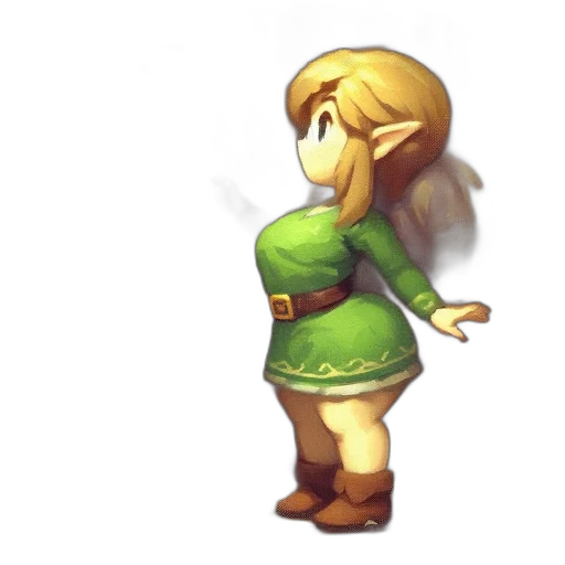 dress, staff, face, pixel art transparent PNG cut-out
