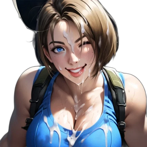 face, staff, weapon, jacket transparent PNG cut-out