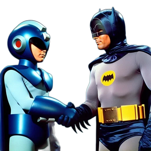 comic book art, concept art, two, superhero transparent PNG cut-out