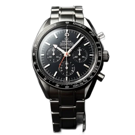 stainless, steel, omega, speedmaster transparent PNG cut-out