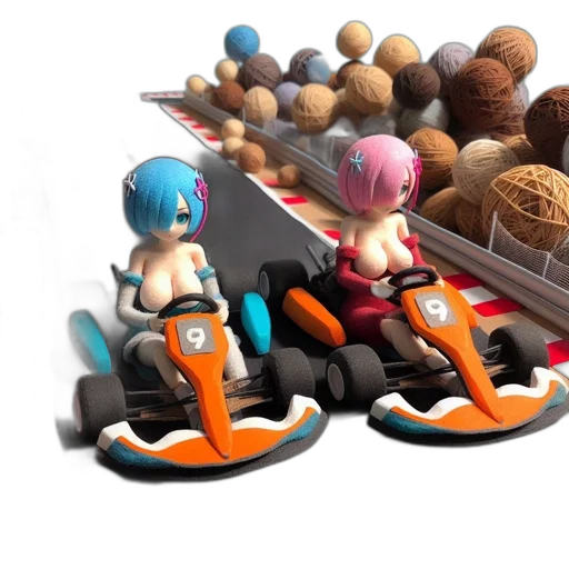 car, shoes, food, 3d render transparent PNG cut-out