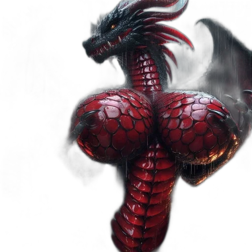 dragon, creature, sword, fantasy art transparent PNG cut-out
