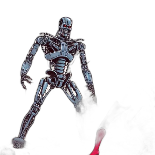 robot, weapon, sword, comic book art transparent PNG cut-out
