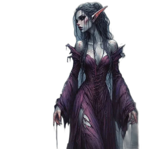 dress, concept art, fantasy art, comic book art transparent PNG cut-out