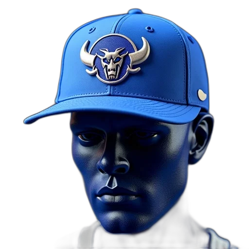 hat, photo, blue, devil transparent PNG cut-out