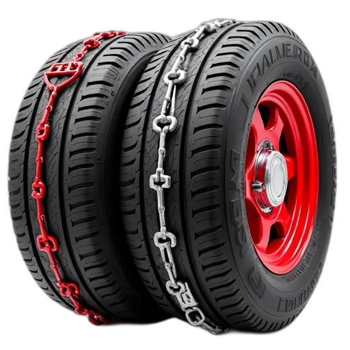 3d render, red, two, tires transparent PNG cut-out