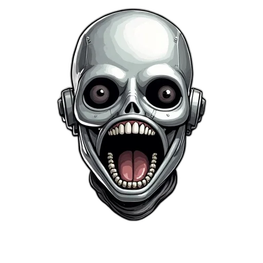 mask, face, robot, creature transparent PNG cut-out