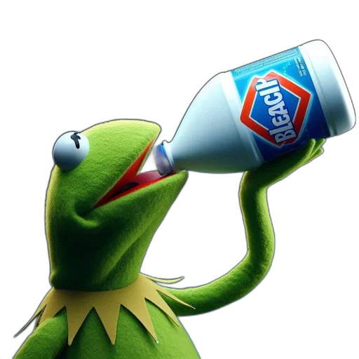bottle, food, kermit, frog transparent PNG cut-out