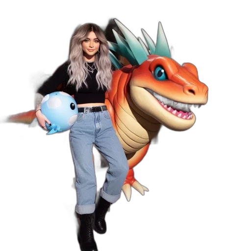 dragon, creature, animal, 3d render transparent PNG cut-out