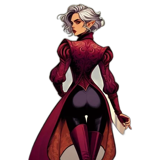 dress, staff, concept art, comic book art transparent PNG cut-out