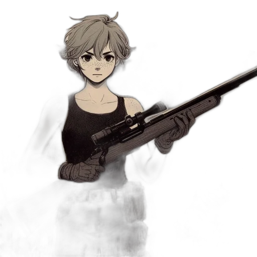 weapon, staff, dress, anime transparent PNG cut-out