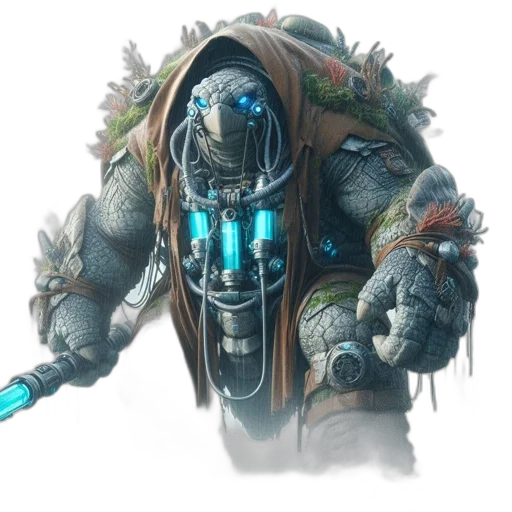 robot, staff, creature, weapon transparent PNG cut-out