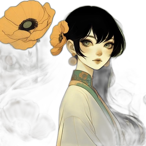 flower, mask, staff, face transparent PNG cut-out